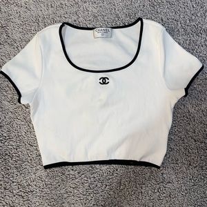 CHANEL | Tops | Vintage Chanel Crop Top | Poshmark